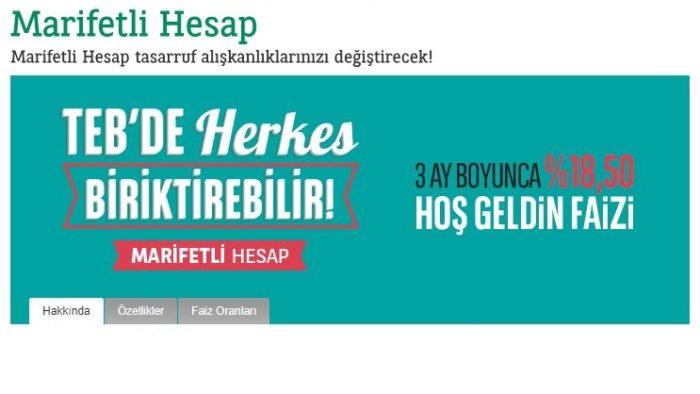 TEB Marifetli Hesap Nedir Özellikleri