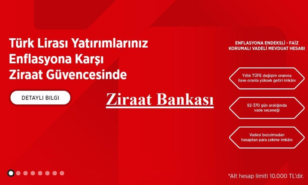 Ziraat Bankası Enflasyon Korumalı Vadeli Hesap