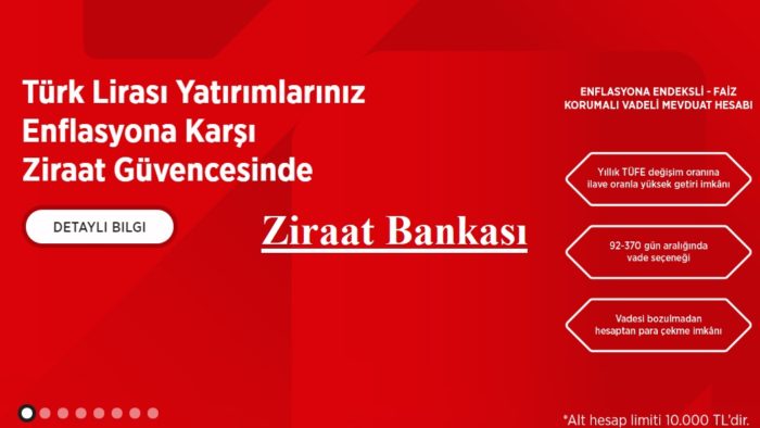 Ziraat Bankası Enflasyon Korumalı Vadeli Hesap