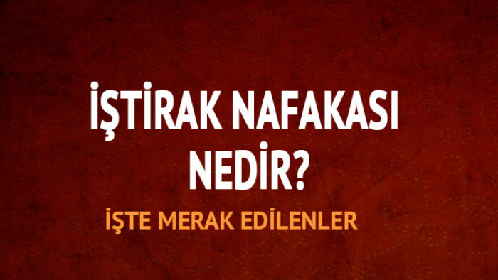 İştirak Nafakası Ne Demek?