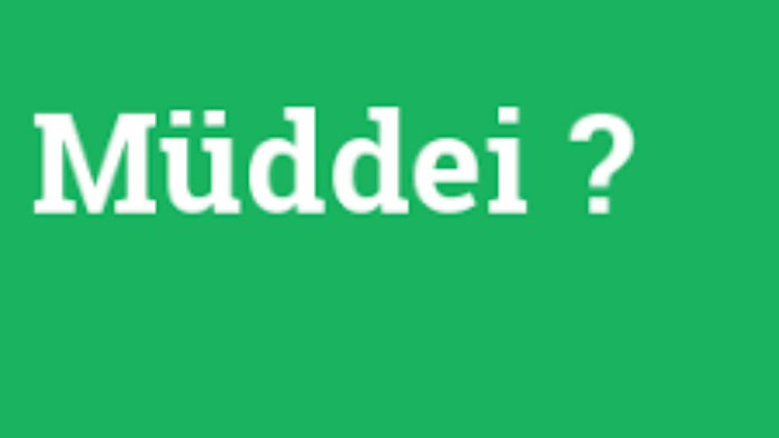 Müddei Ne Demek?